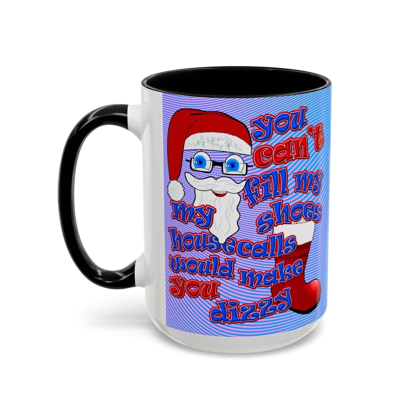 santa's shoes - Accent Mug (light blue-purple wave)