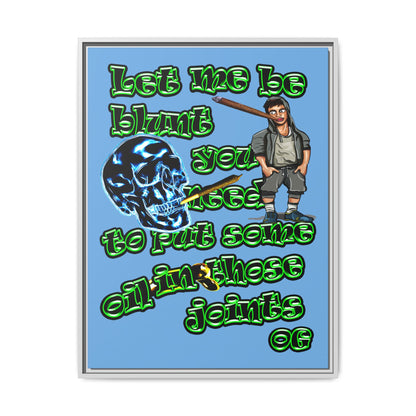 og - framed canvas art (light blue)