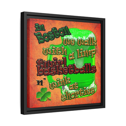 celtics logo - framed canvas art (burnt orange)