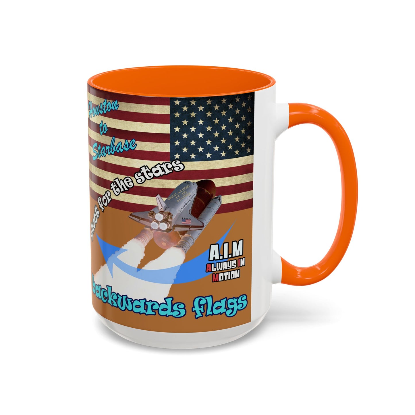 shoot for the stars - Accent Mug (light brown)