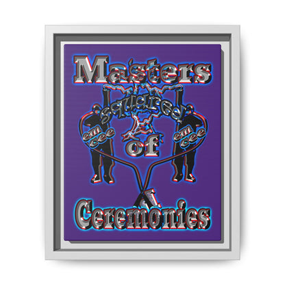 em cee squared - framed canvas art (purple)
