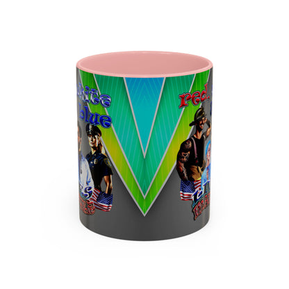 rw&b lives matter - Accent Mug (rainbow split)