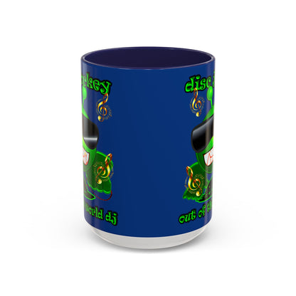 disc jockey - Accent Mug (dark blue)