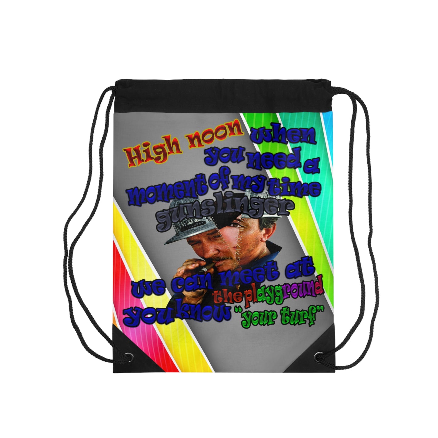 high noon - Drawstring Bag (rainbow split)