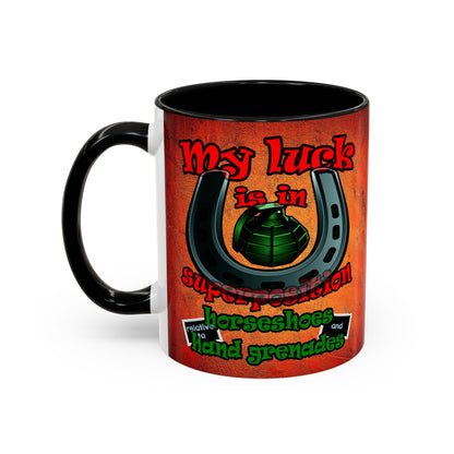 my luck - Accent Mug (burnt orange)