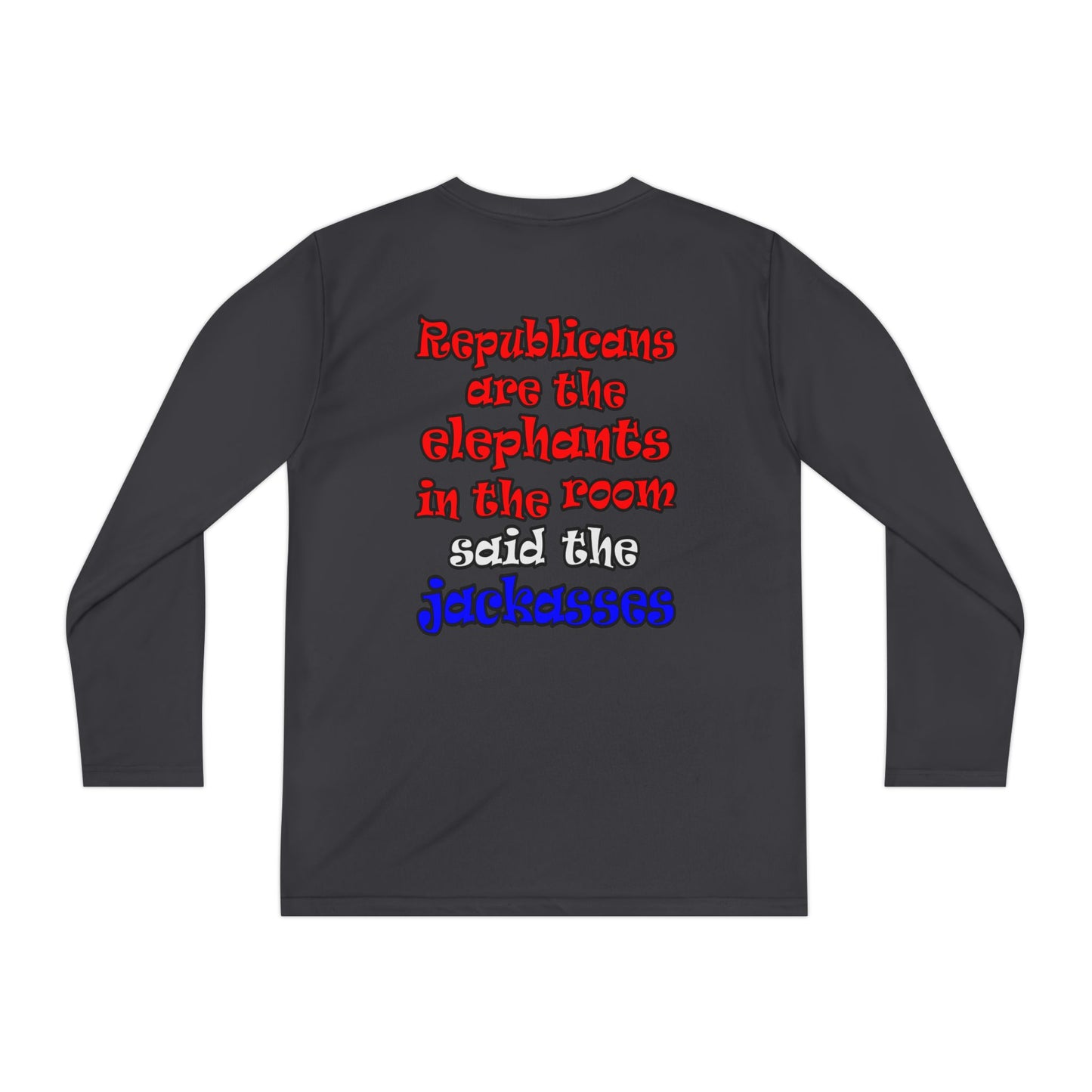 donkeys and elephants - Youth Long Sleeve Competitor Tee