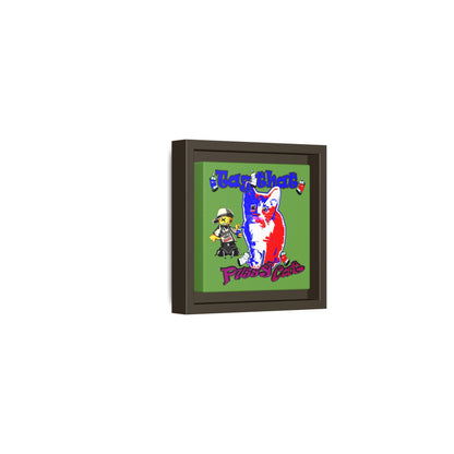 tag that - framed canvas art (green)