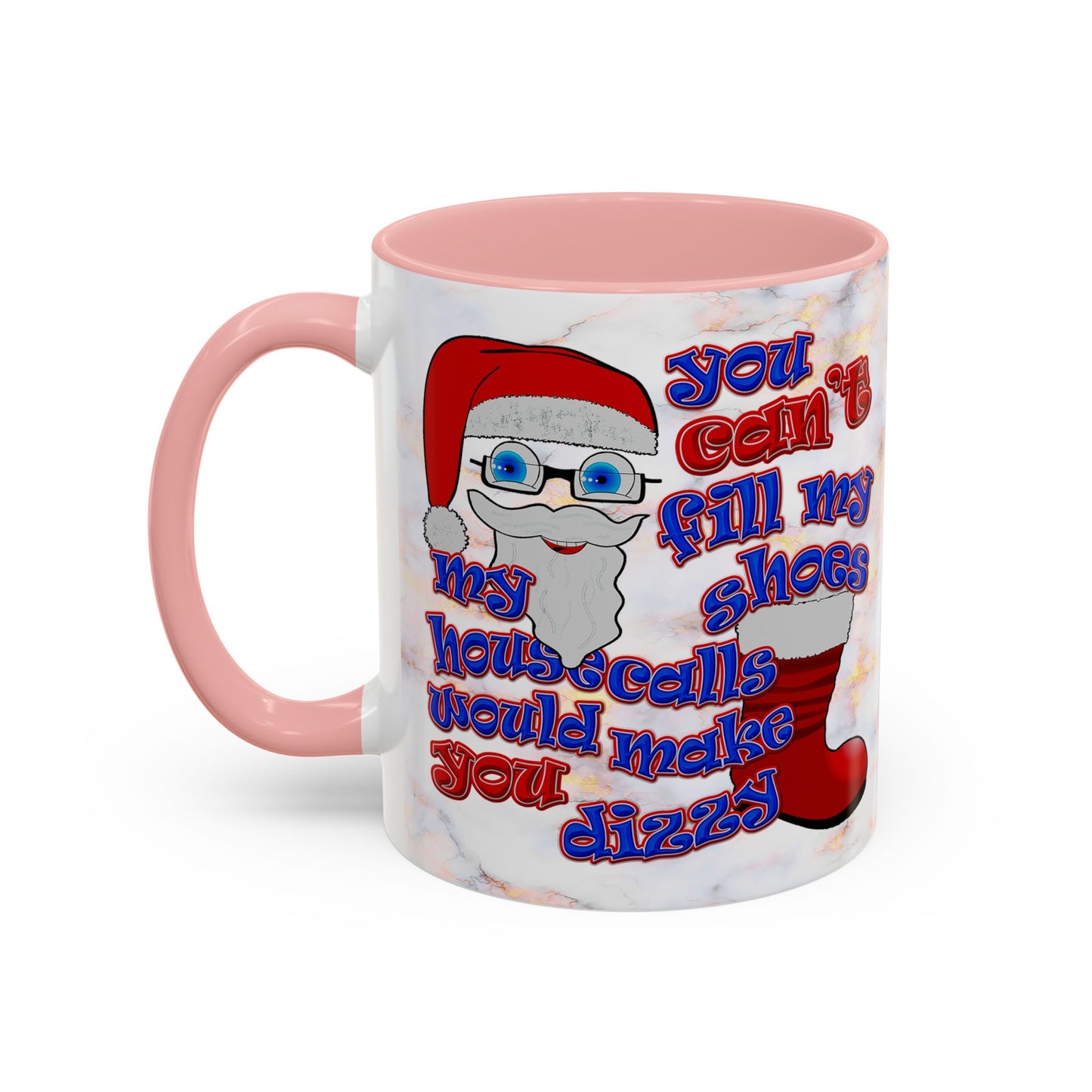 santa's shoes - Accent Mug (white marble)
