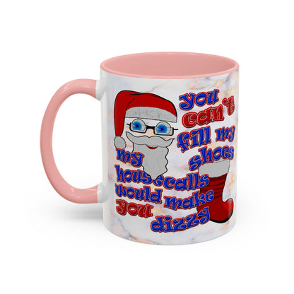 santa's shoes - Accent Mug (white marble)