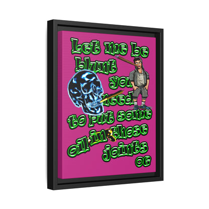 og - framed canvas art (pink)