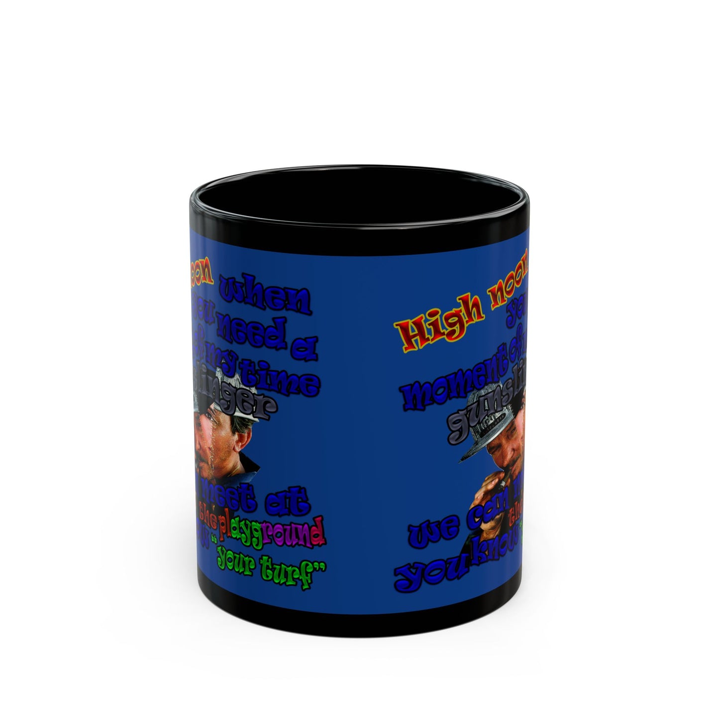 high noon - Black Mug (dark blue)