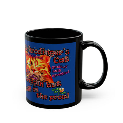schrodinger's cat - Black Mug (dark blue)