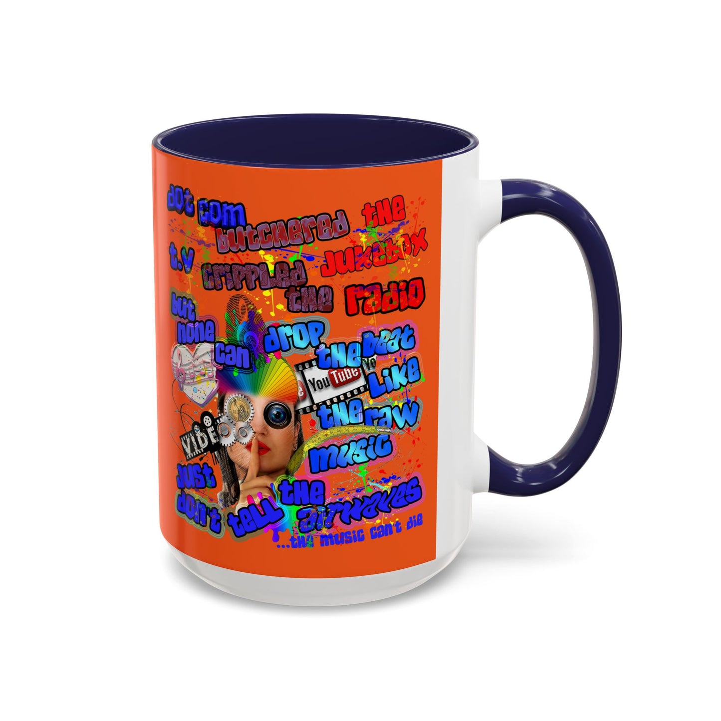 drop the beat - Accent Mug (orange)