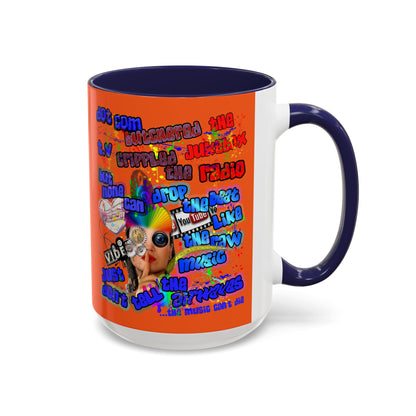 drop the beat - Accent Mug (orange)