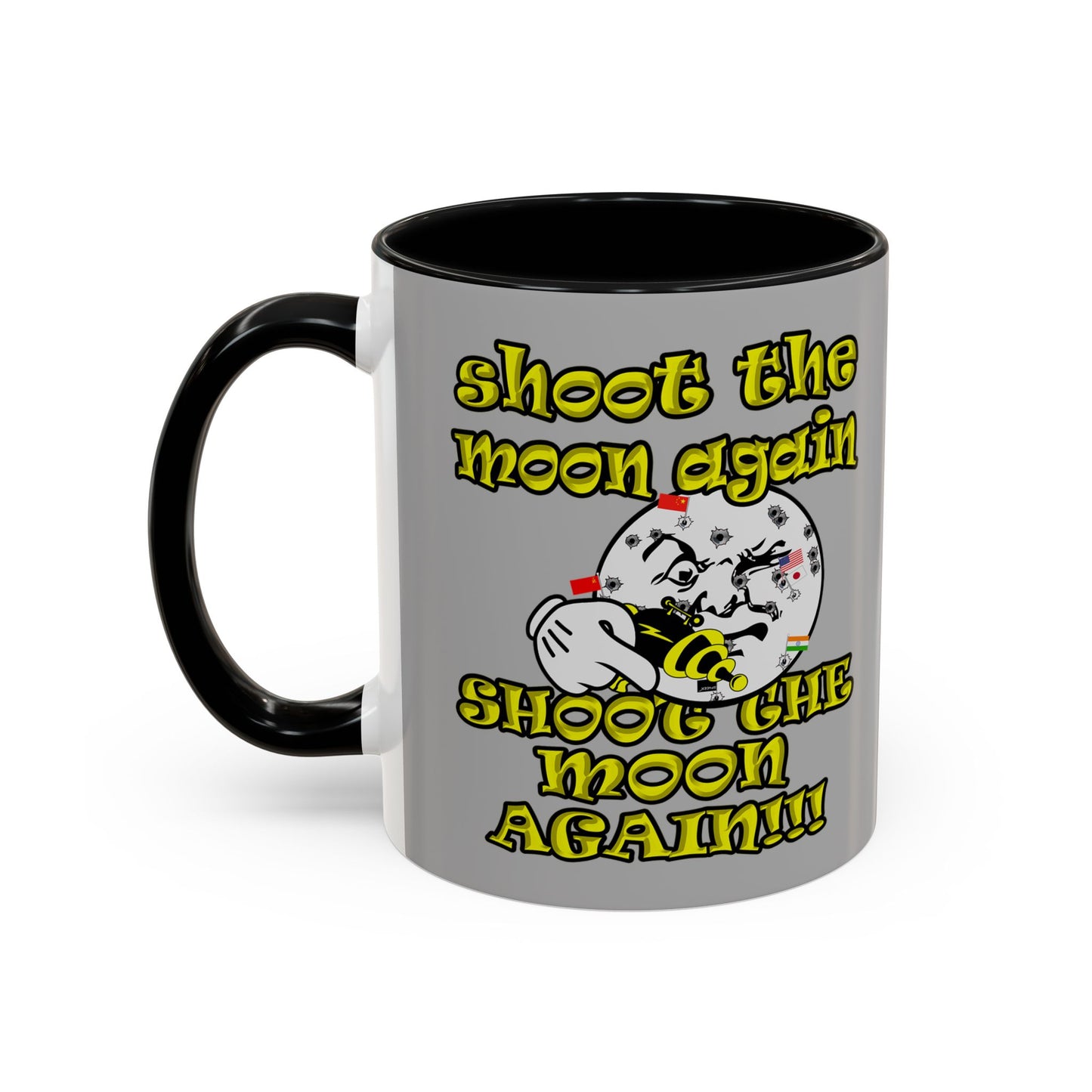shoot the moon again - Accent Mug (light grey)