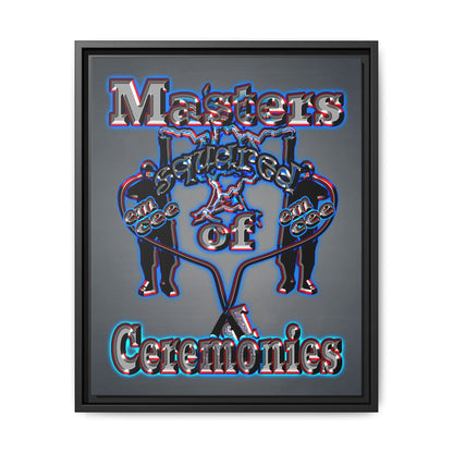 em cee squared - framed canvas art (grey-light grey)