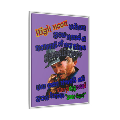high noon - framed canvas art (light purple)