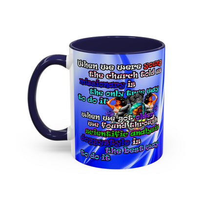 doggystyle - Accent Mug (blue-white wave)