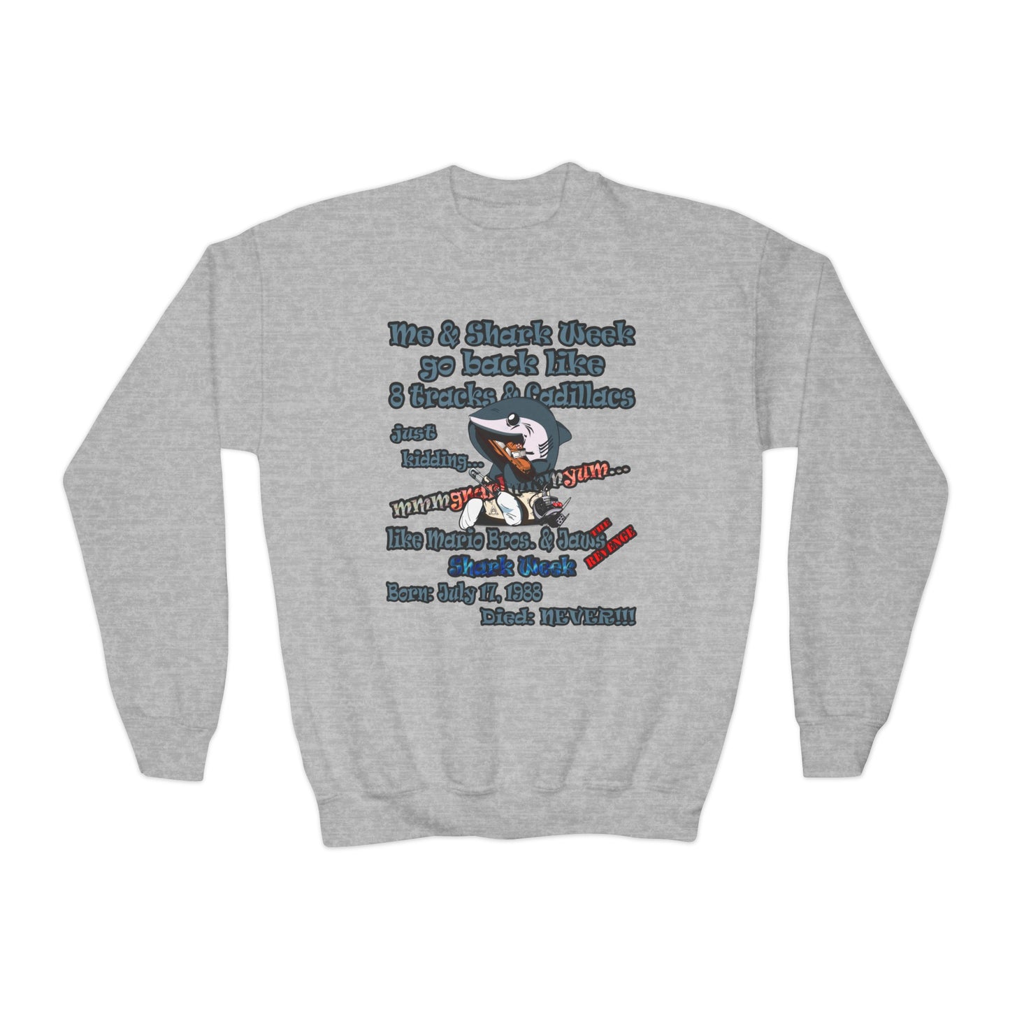 shark week - Youth Crewneck Sweatshirt