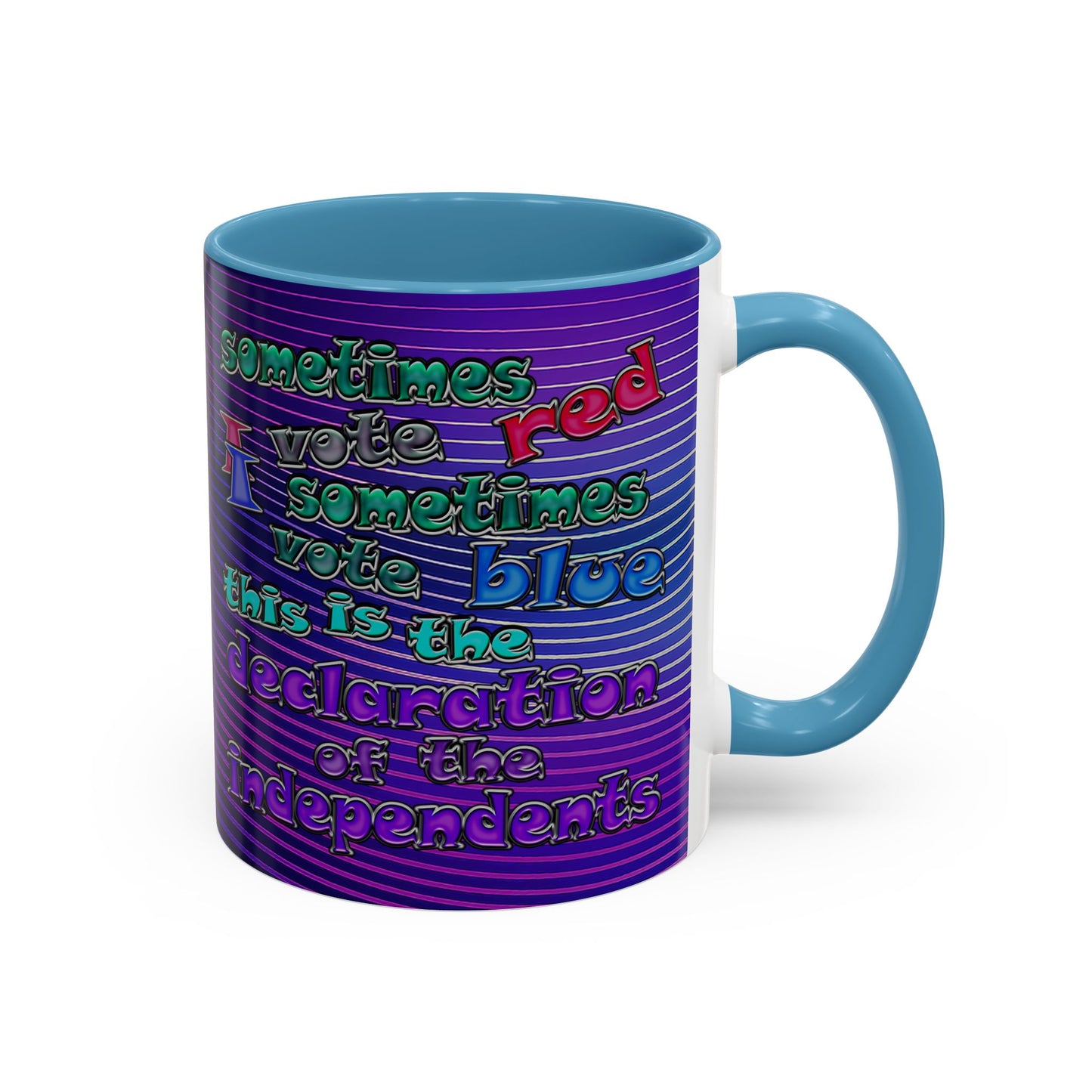 declaration of the independents - Accent Mug (purple wave)