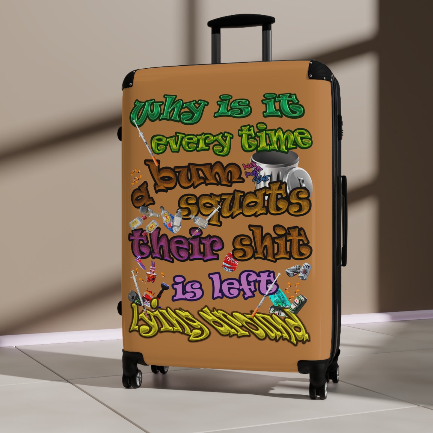 the bum's shit - Suitcase (light brown)
