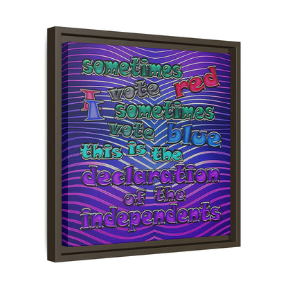 declaration of the independents - framed canvas art (purple wave)