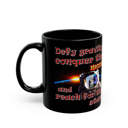 defy conquer reach - Black Mug (black)