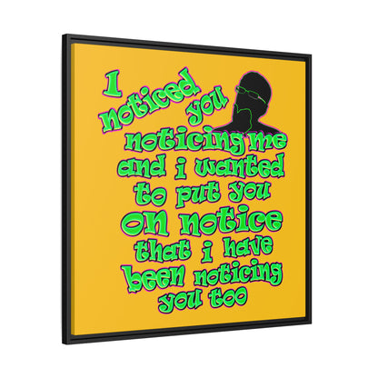 noticed you noticing - framed canvas art (yellow)