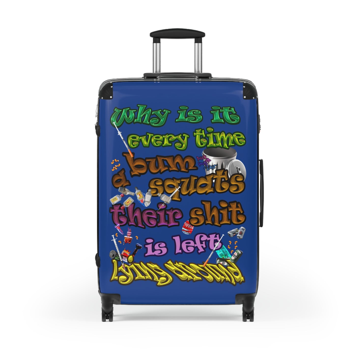 the bum's shit - Suitcase (dark blue)