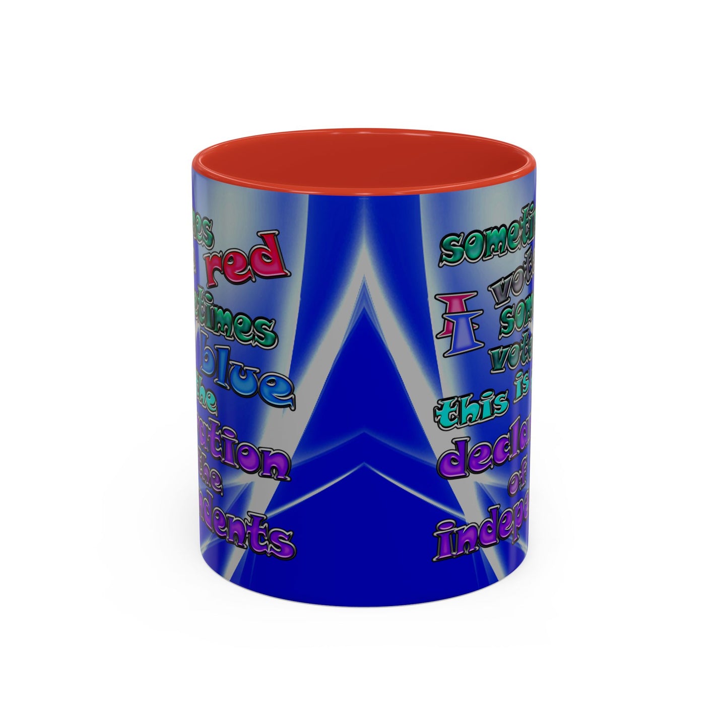 declaration of the independents - Accent Mug (blue-white wave)