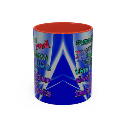 declaration of the independents - Accent Mug (blue-white wave)