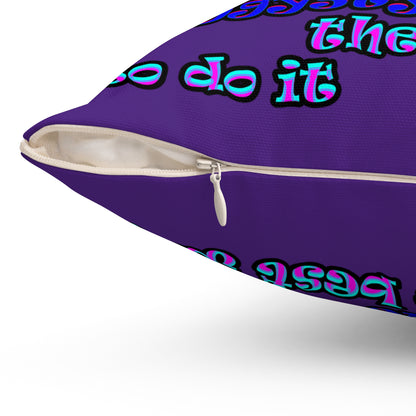 doggystyle - Spun Polyester Square Pillow - (purple)