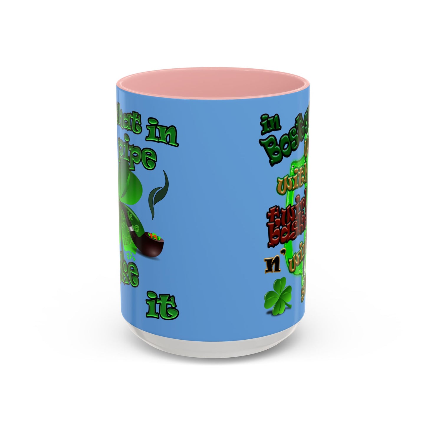 celtics logo - Accent Mug (light blue)