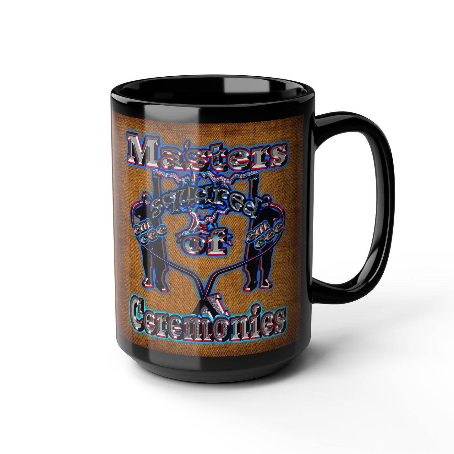 em cee squared - Black Mug (brown papyrus)