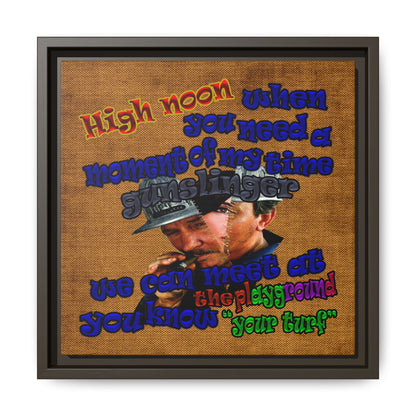 high noon - framed canvas art (brown papyrus)