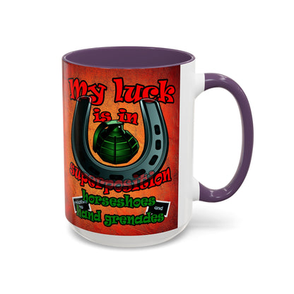 my luck - Accent Mug (burnt orange)