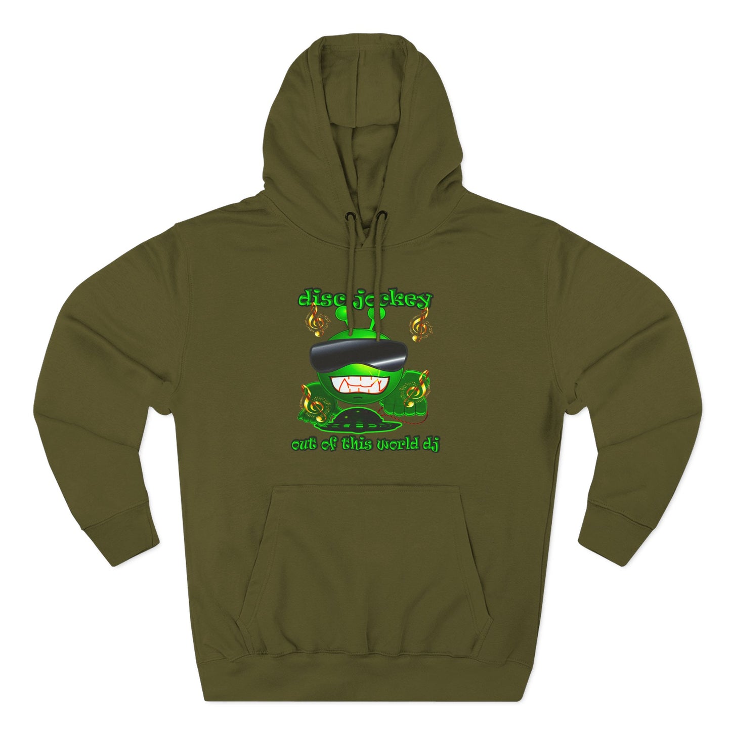 disc jockey - Three-Panel Fleece Hoodie