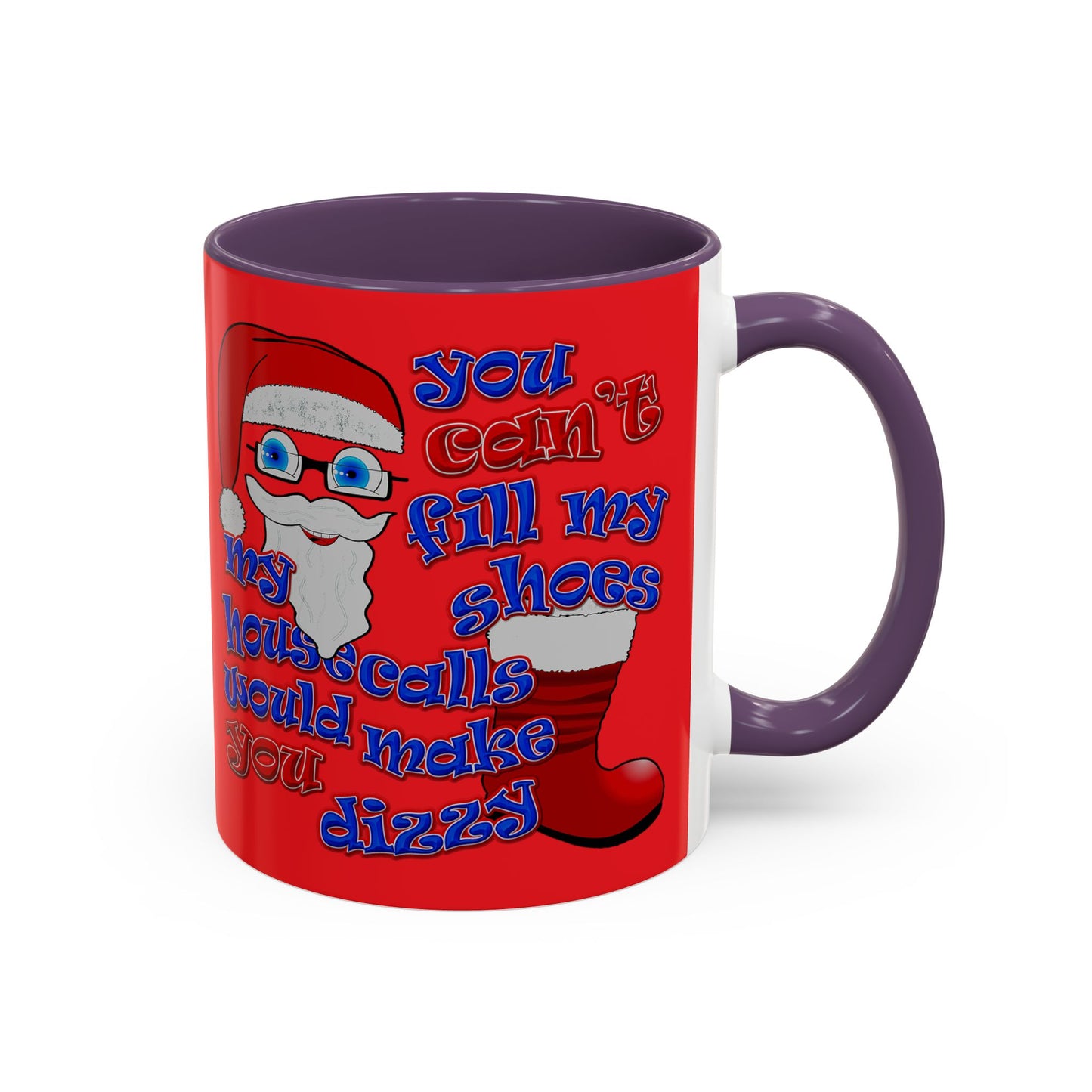 santa's shoes - Accent Mug (red)