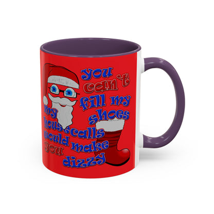 santa's shoes - Accent Mug (red)