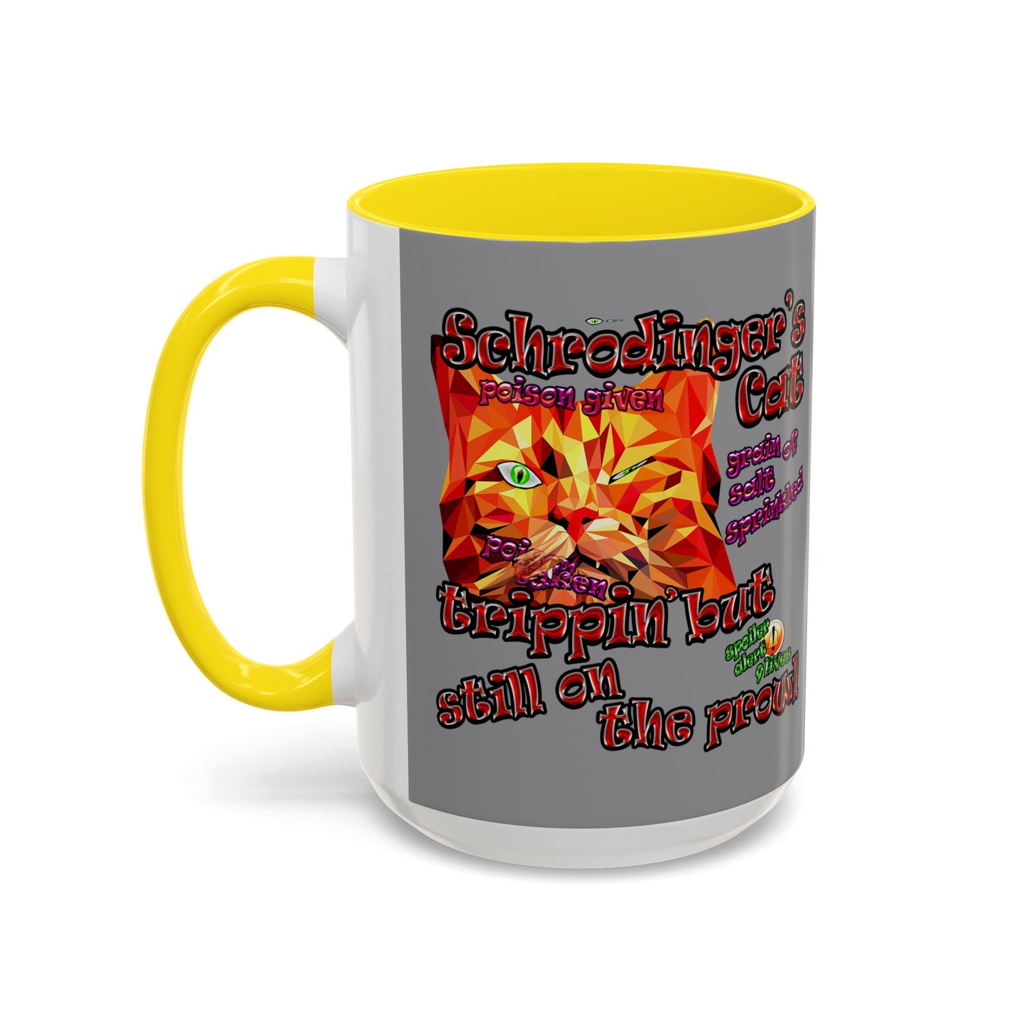 schrodinger's cat - Accent Mug (grey)