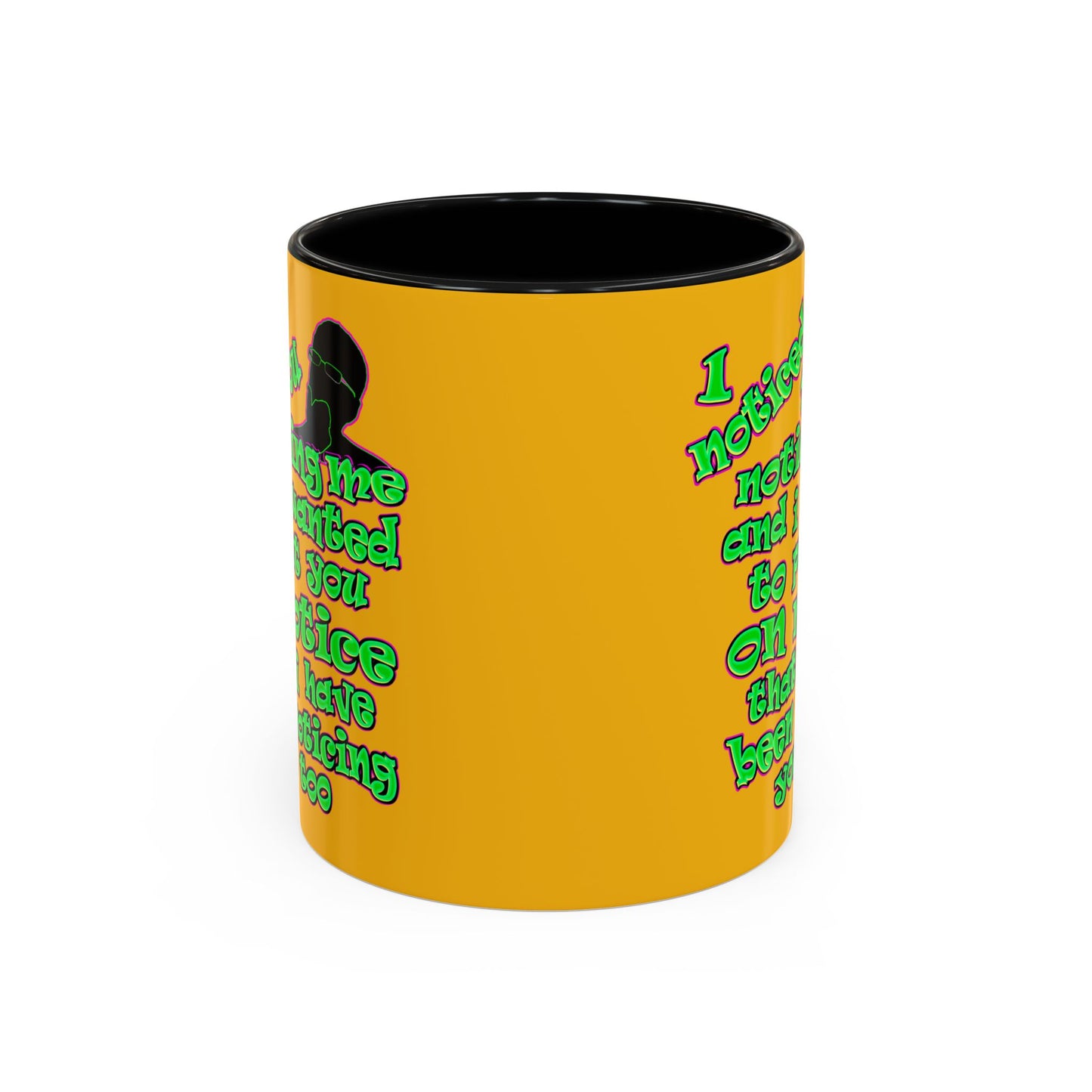 noticed you noticing - Accent Mug (yellow)