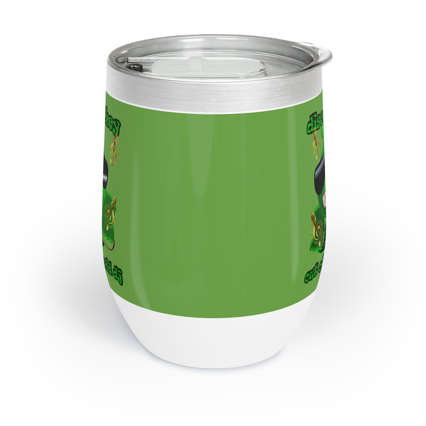 disc jockey - Chill Wine Tumbler (green)
