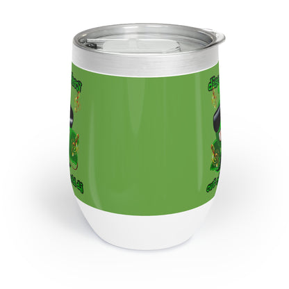 disc jockey - Chill Wine Tumbler (green)