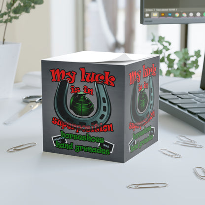 my luck - note cube (grey-light grey)