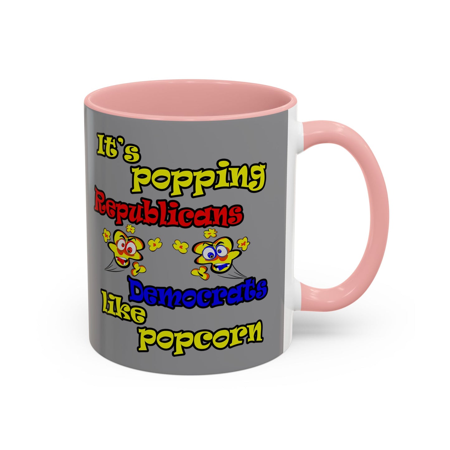popping like popcorn - Accent Mug (grey)