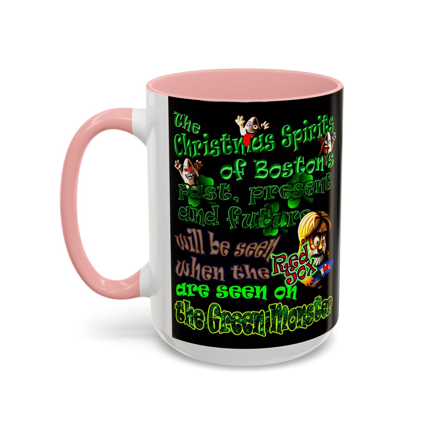 christmas spirits of boston - Accent Mug (black)