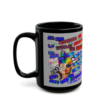 drop the beat - Black Mug (light grey)