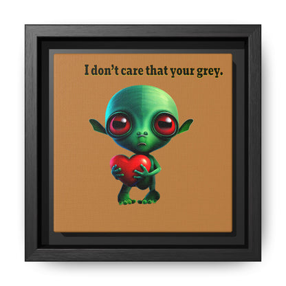 I don't care that your grey - framed canvas art (light brown)