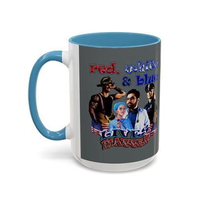 rw&b lives matter - Accent Mug (dark grey)
