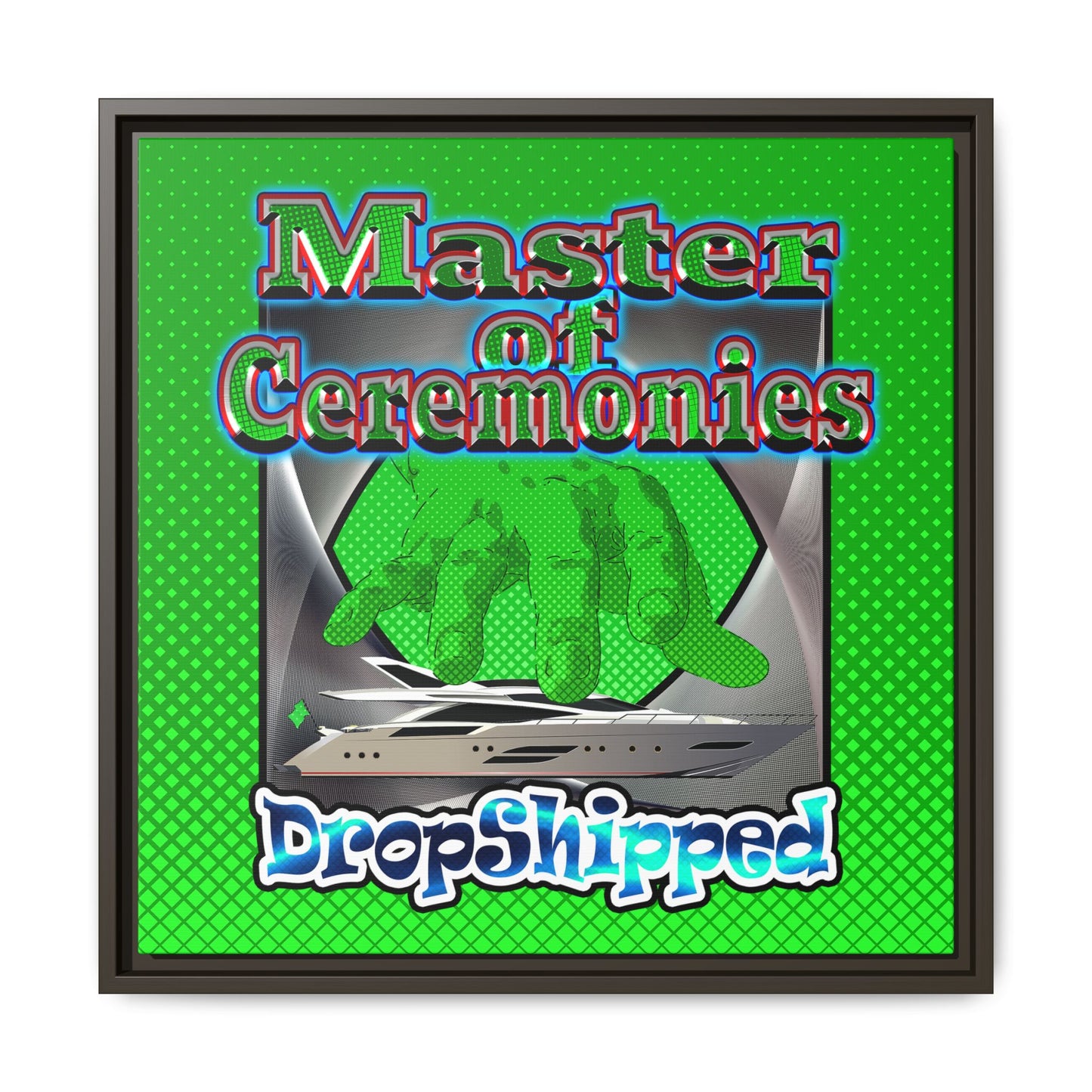 logo - framed canvas art (logo green)